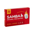 Samba Original Firelighters - 36 Pack, White Cubes for BBQ & Wood Fires
