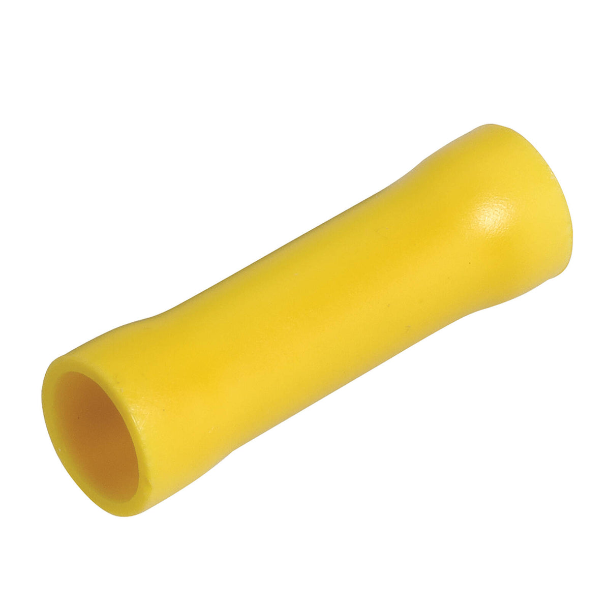 Narva 5-6mm Yellow Flared Vinyl Fully Insulated Cable Joiners (Butt Splice), 8 Pack