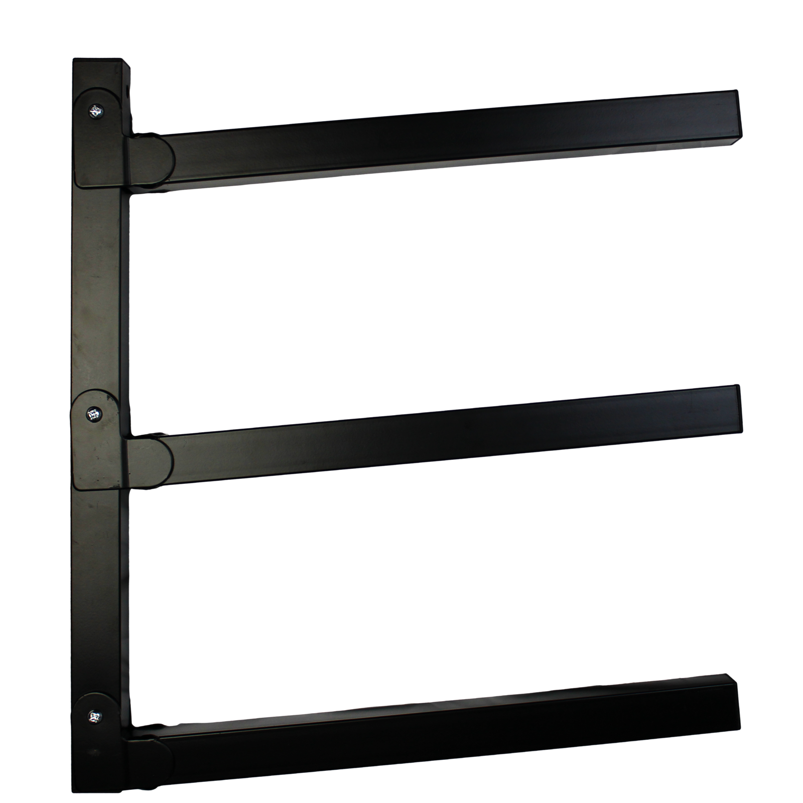 StorEase Black Powder Coated Steel Wall Storage System Utility Racks 2 Pack
