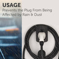 Arlec Heavy Duty EV Charger Cable Holder - 100mm x 150mm x 80mm - Black - Durable Storage Solution - SuperSaverAU - view 3