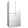 Hitachi 670L French Door Fridge - White Glass, Vacuum Compartment, Made in Japan - R-GW670TAXW