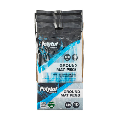 Polytuf 180mm Polycarbonate Ground Mat Peg - 10 Pack