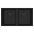 Franke Maris double bowl sink and pull out tap - black Fragranite, hidden overflow - MRG620BMBTA9601