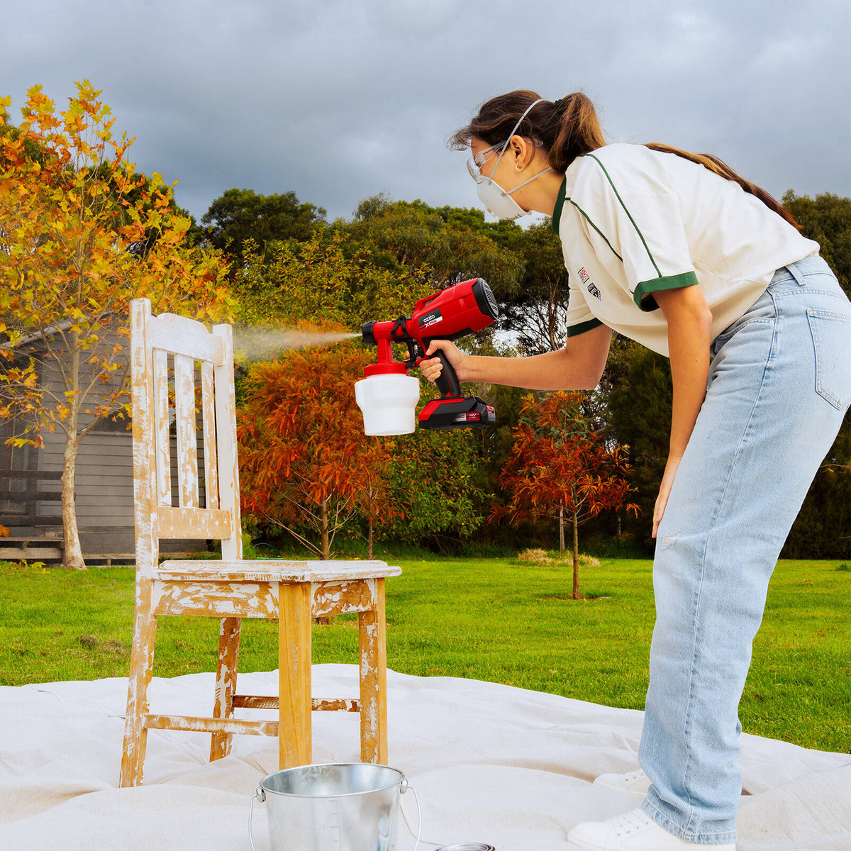 Ozito PXC 18V Cordless Outdoor Paint Spray Gun PXSGS-018 (Skin Only)