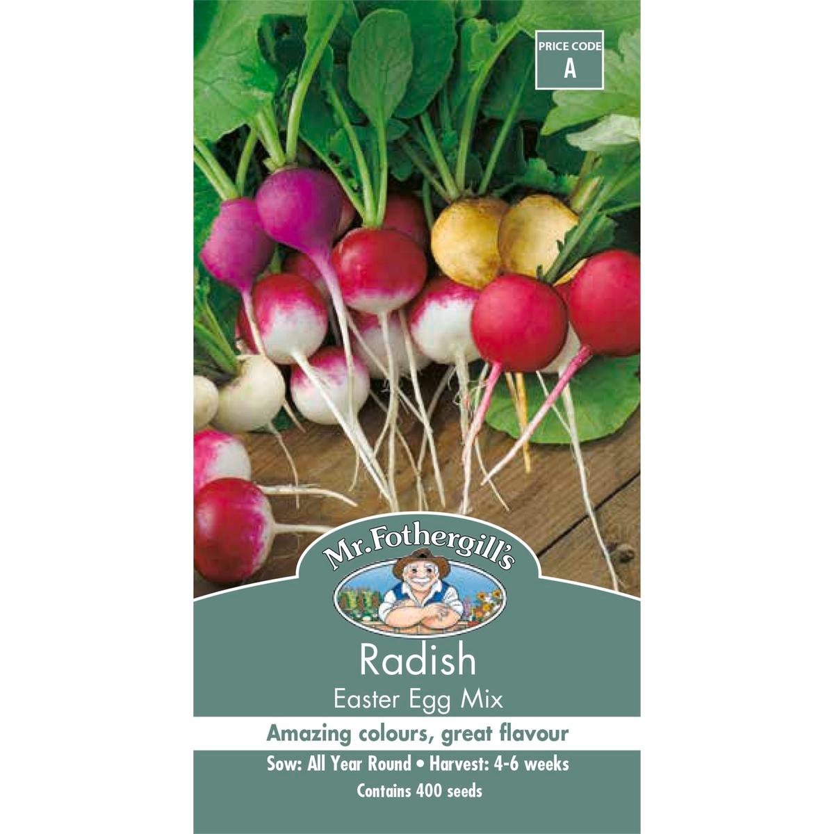 Mr Fothergill Radish Easter Egg Mix Seeds - 6 Weeks - Easy To Grow - SuperSaverAU - view 1