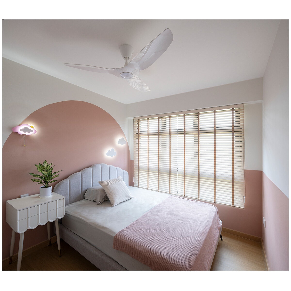 Big Ass Fans Haiku L 52 Inch White Ceiling Fan - 651mm Drop Tube, 7 Speeds - HAIKUL-W-52-651MM