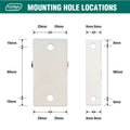 Carinya Universal Clothes Dryer Wall Mount Kit 2 Wall Brackets White Steel