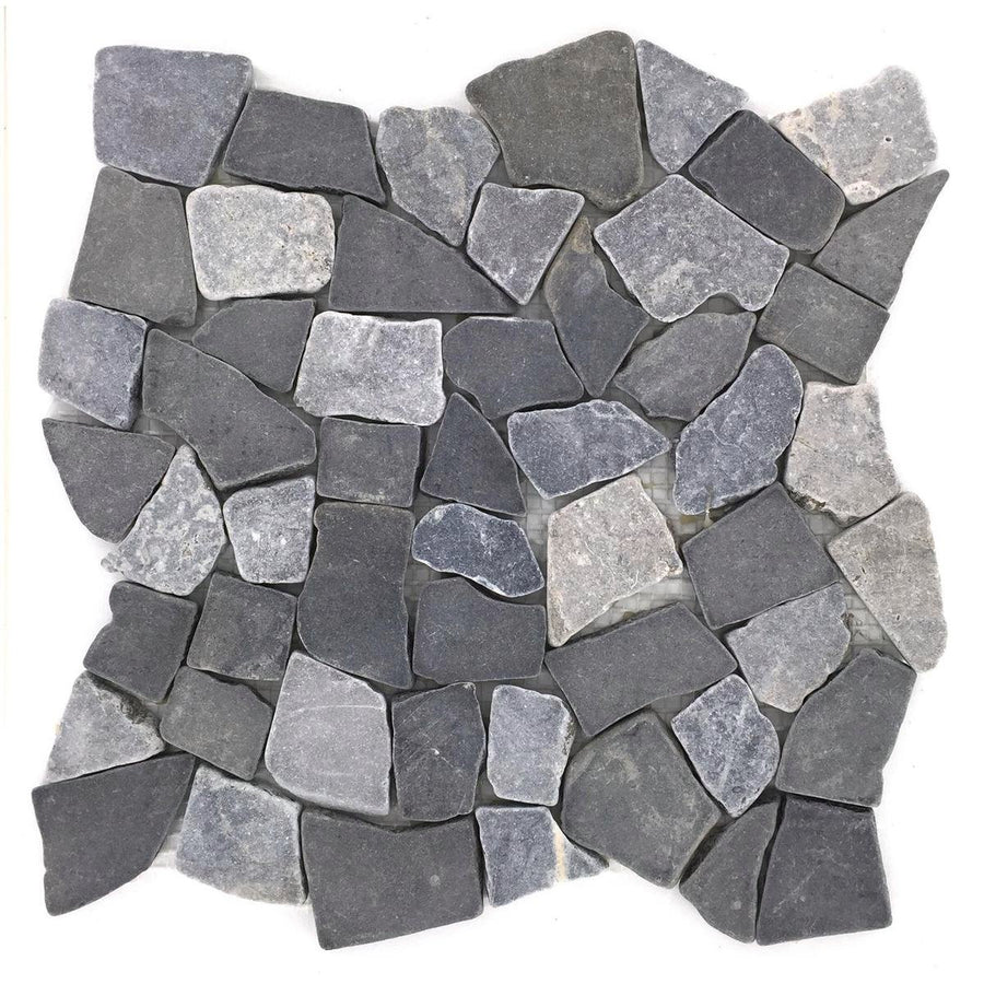 Decor8 Crazypave Grey Mix Marble Tile 300x300x10mm Matte Mosaic - SuperSaverAU - view 1