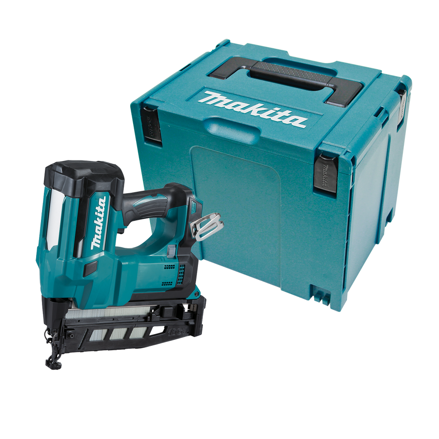 Makita 18V 16Ga Finishing Nailer DBN600ZJ - Skin Only - Tool-less Jam Clearing - Slim Nose Design - SuperSaverAU - view 1