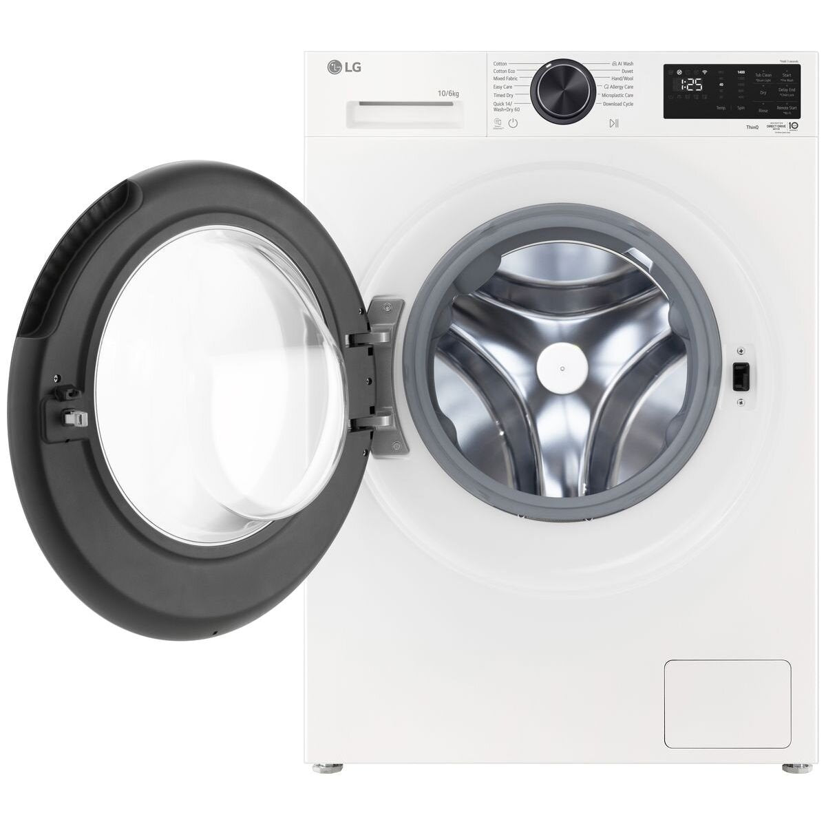 LG 3 Series 10kg/6kg Front Load Washer Dryer Combo - Condenser Drying, ThinQ Control - White - WXC3-1410W