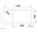 Blanco Legra 8S double bowl topmount sink - left hand drainer - Silgranit Anthracite - 528070