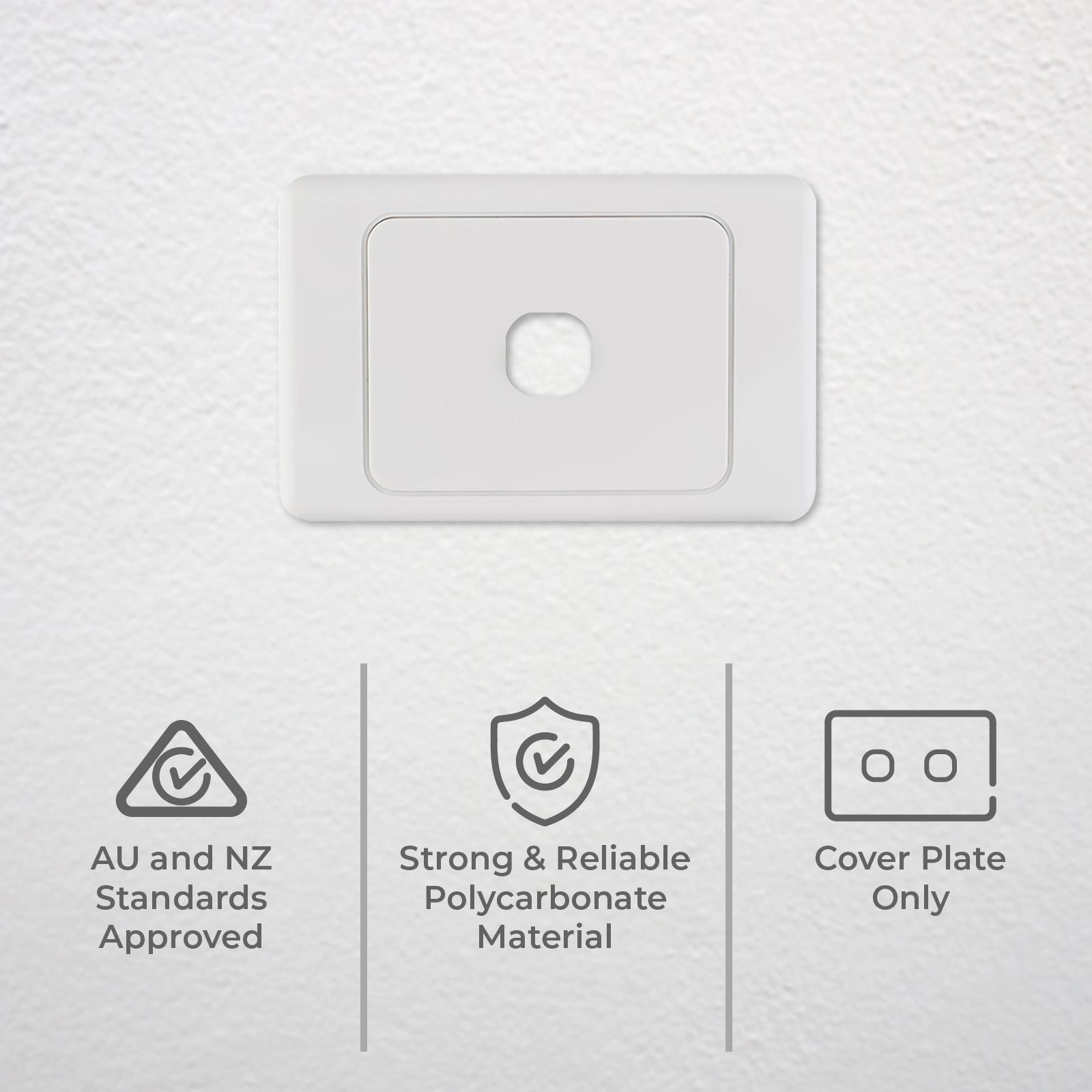 DETA 1 Aperture Grid Plate White Plastic 75mm x 115mm Indoor