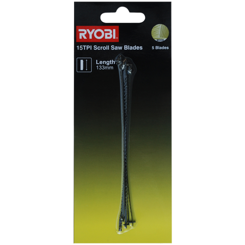 Ryobi 15TPI Scroll Saw Blade 133mm Steel Durable Clean Cuts - SuperSaverAU - view 1