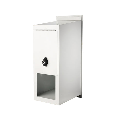 Sandleford Highlander Fence Mount Letterbox White Galvanised Steel Lockable