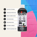 White Knight Squirts Black Flat Spray Paint 310g Solvent Based Durable - SuperSaverAU - view 5