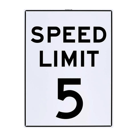 Sandleford 5km Speed Limit Sign - 450 x 600mm - Polypropylene - UV Resistant - SuperSaverAU - view 1