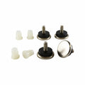 Surface Gard 28mm Polished Nickel Threaded Stem Steel Furniture Glides - 4 Pack