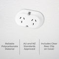 Deta Double Outlet Plug Base - 10A - Polypropylene - Easy Installation - SuperSaverAU - view 2
