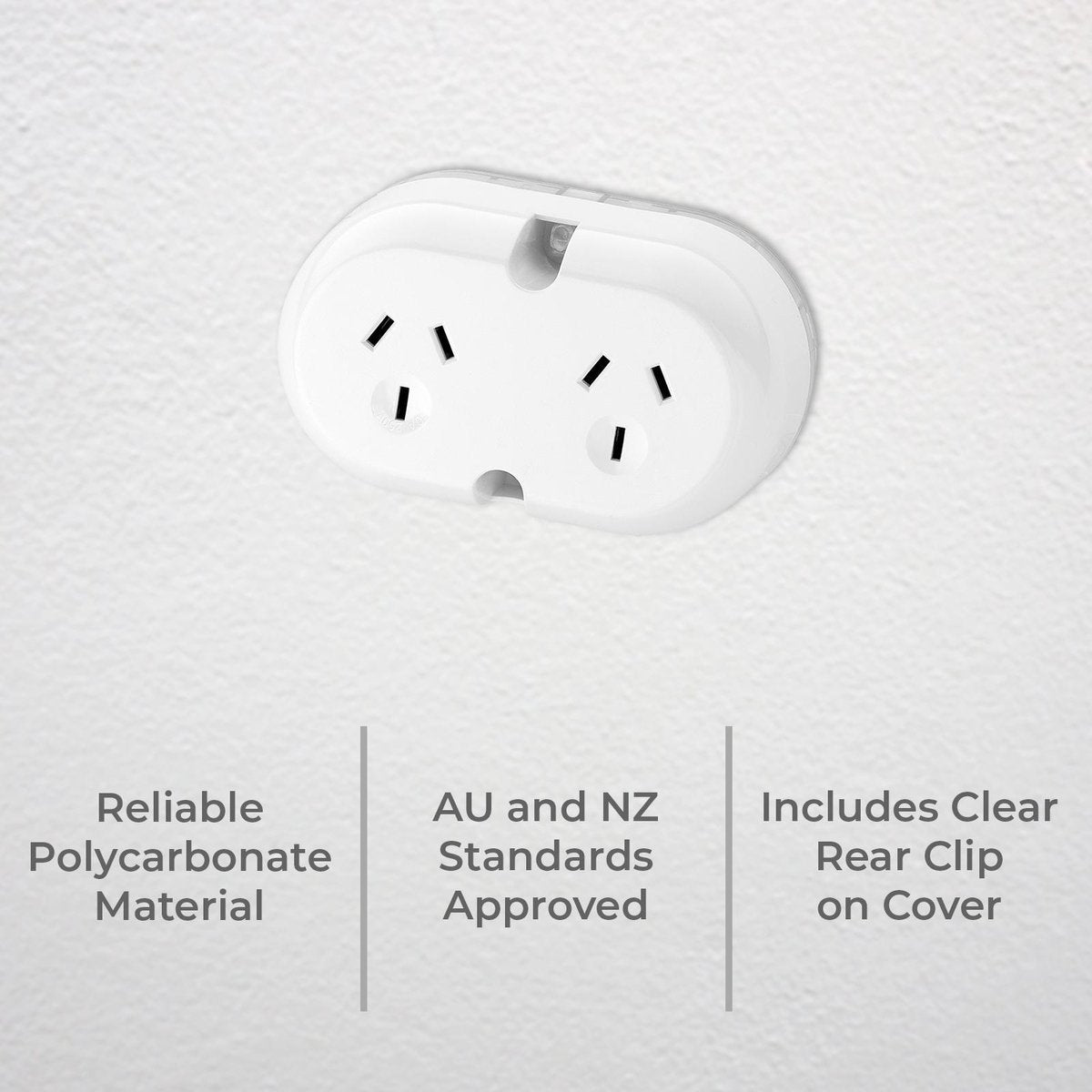 Deta Double Outlet Plug Base - 10A - Polypropylene - Easy Installation - SuperSaverAU - view 2