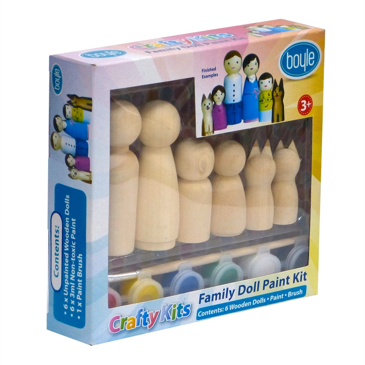 Boyle Crafty Doll Family Kit - 6 Pack - Wooden - Creative Fun - SuperSaverAU - view 2