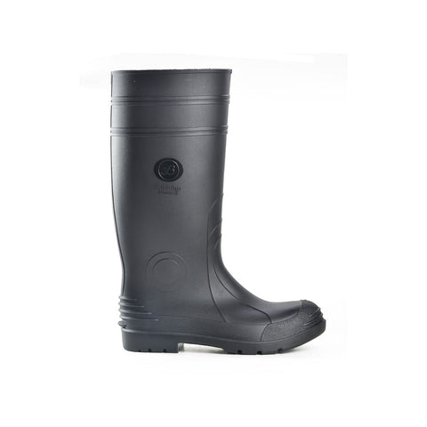 Bata Industrials Men's Jobmaster Knee Length Gumboots Black, UK Size 12, PVC, Fuel & Oil Resistant
