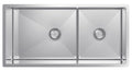 Abey Piazza 1 and 3/4 bowl sink - stainless steel - top, under or flush mount - CR500D
