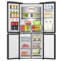 Hisense 483L French Door Fridge - Dark Stainless Steel - Non-Plumbed Ice and Water Dispenser - HRCD483TBW