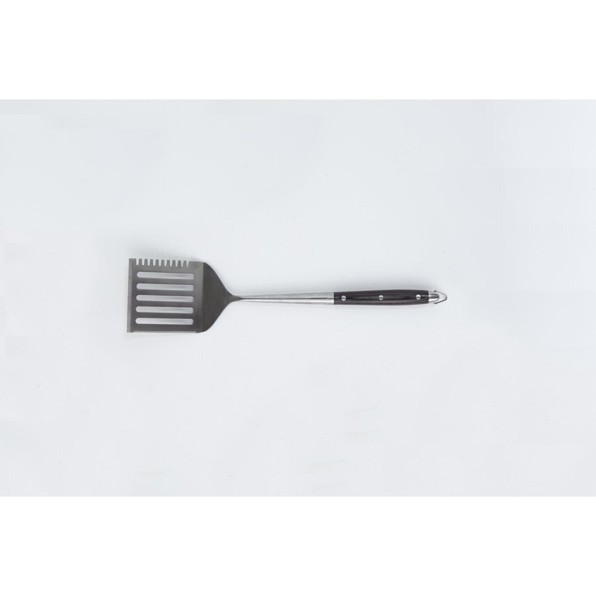 Bugatti 45cm BBQ Pakka spatula - stainless steel and Pakka wood, chrome finish - dishwasher safe - ZM-08375