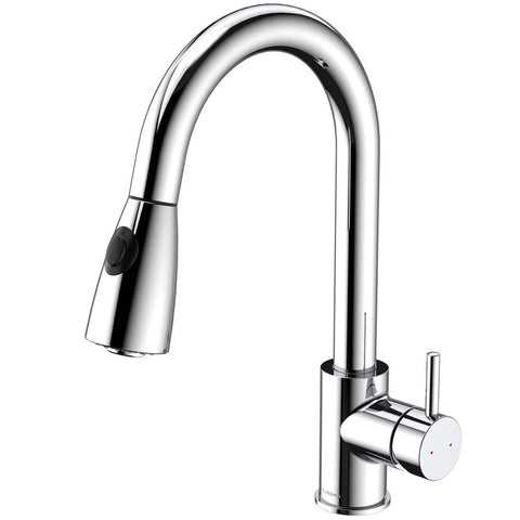 Caroma Husk Retractable Dual Spray Sink Mixer 6L/min 280mm Polished Chrome - SuperSaverAU - view 1