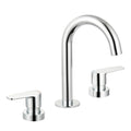evekare Chrome 1/4 Turn Extended Lever Basin Set 4 Star WELS