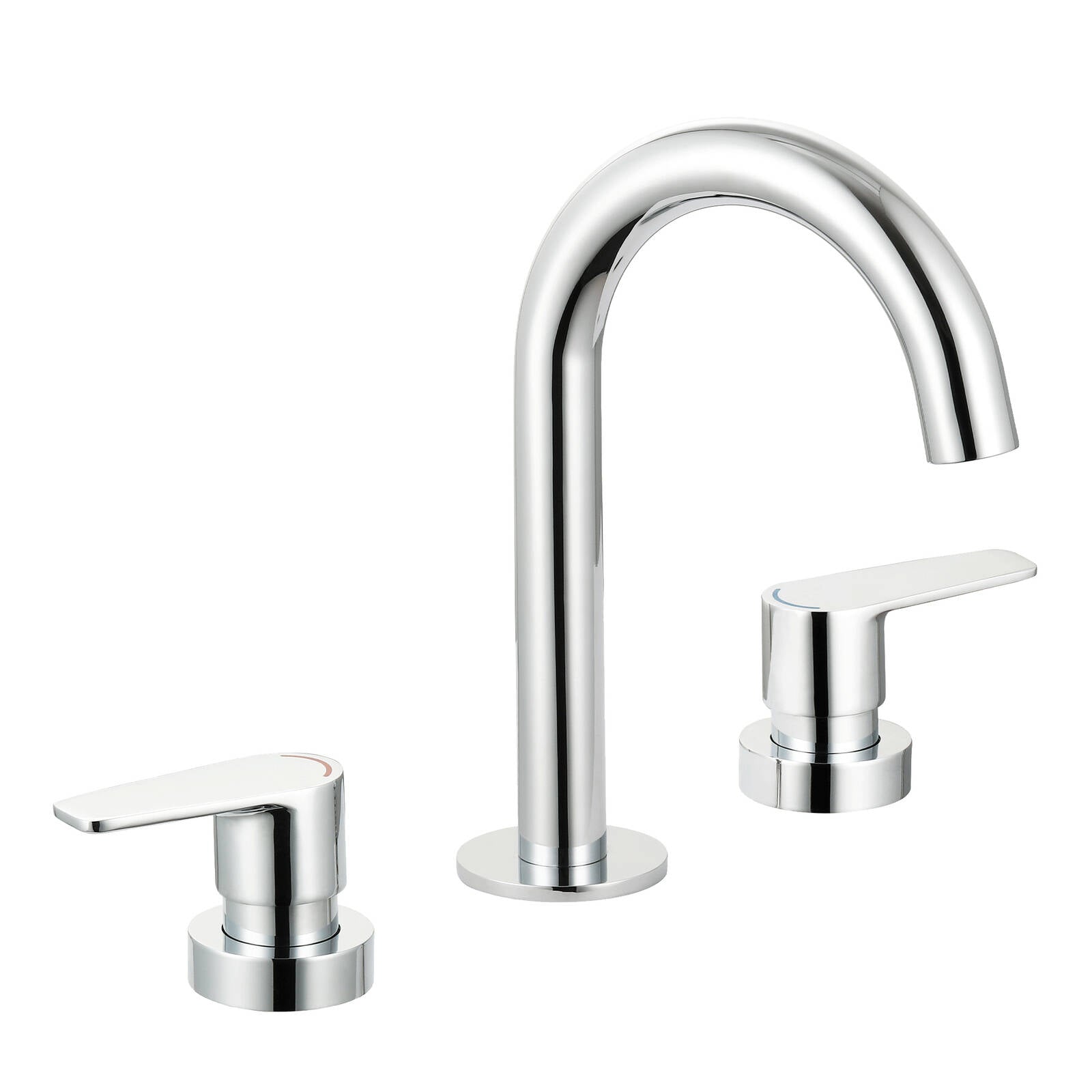 evekare Chrome 1/4 Turn Extended Lever Basin Set 4 Star WELS
