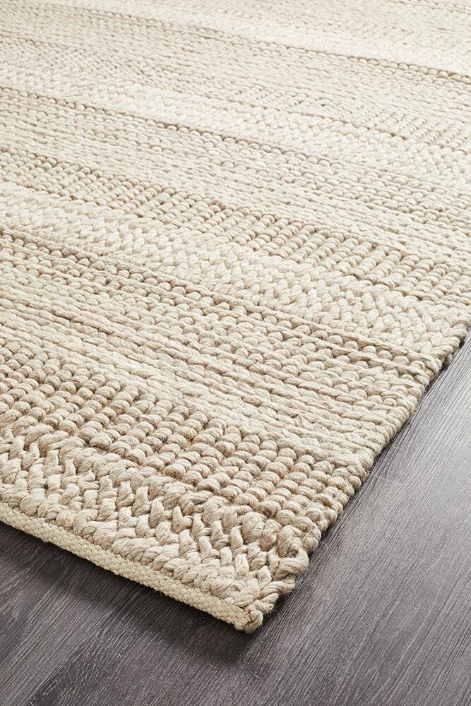 Rug Culture Skandi Extra Large Rug 320x230cm - Grey Viscose and Wool Blend - SKAN314GRY320X230