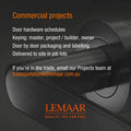 Lemaar Engraved D Pull Handle on Plate 250 x 65mm DDA Satin 304 Stainless, Indoor Outdoor