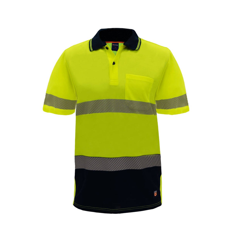 Citeco Yellow Hi Vis Short Sleeve Polo Large - Reflective - Breathable - SuperSaverAU - view 1