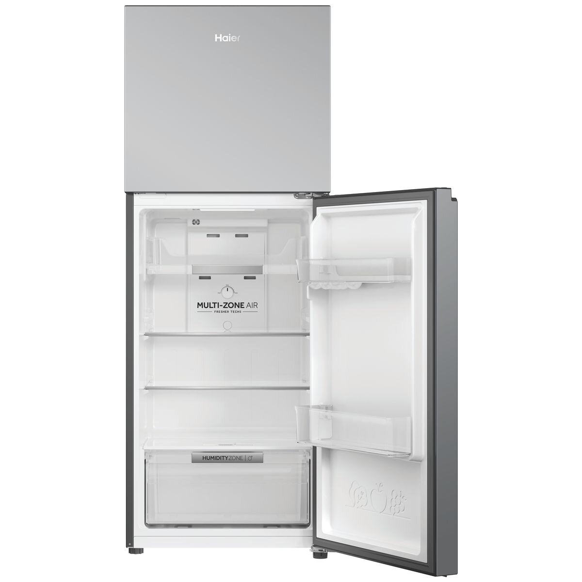 Haier 208L Top Mount Fridge - Satina Silver - Frost Free - Reversible Door - 4.5 Star Rating - HRF210TS
