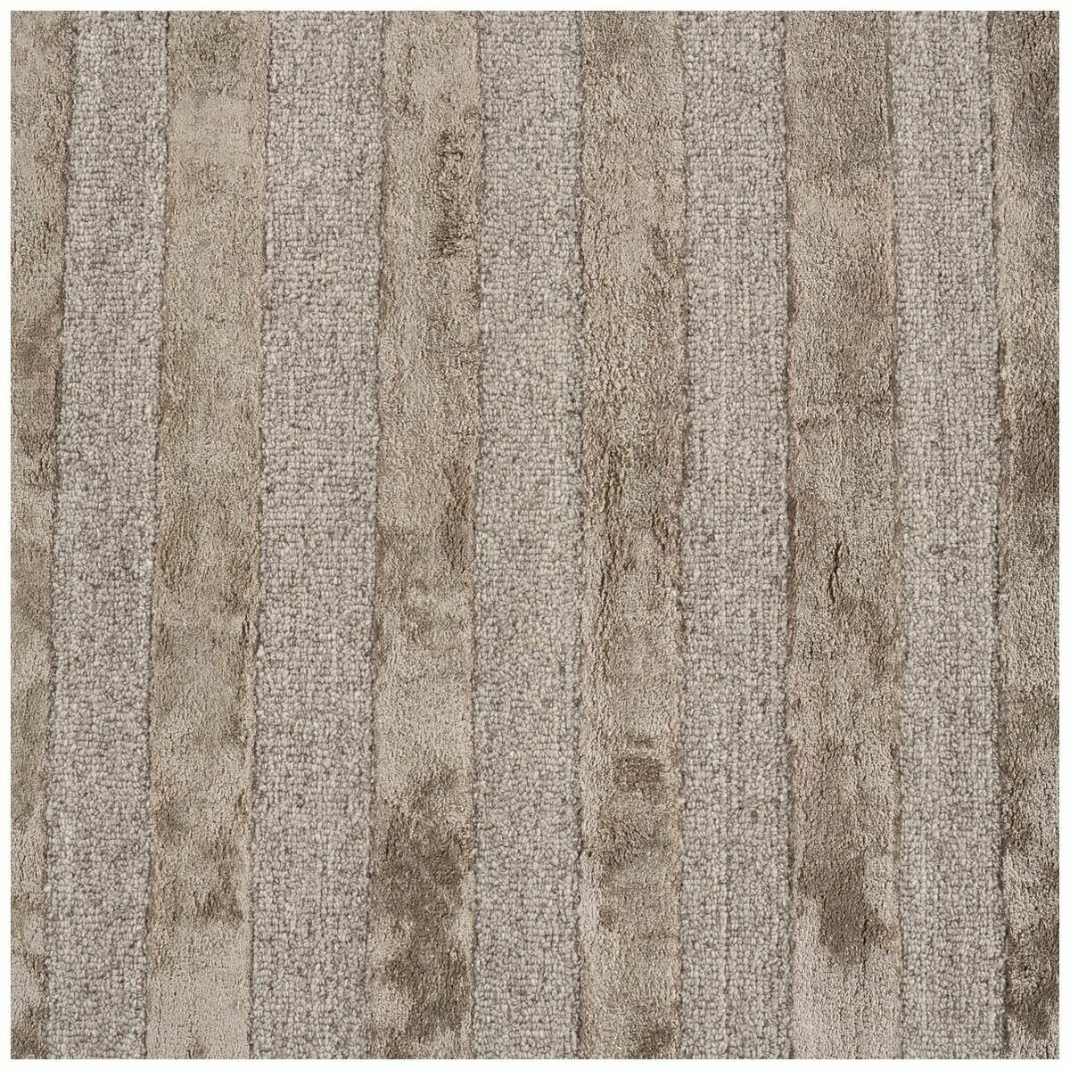 Cadrys Shimmer Lines Rug 350x450cm - Taupe Wool and Viscose, Hand-Tufted, Non-Slip - SHIMTL6