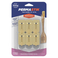 Permastik Small Brass Kitchen Hooks 6 Pack - 110mm x 180mm - Holds 500g - SuperSaverAU - view 1