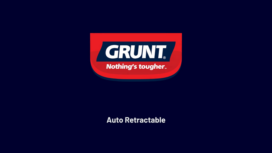 GRUNT 35mm x 5m Retractable Tie Down, 1000kg Lashing Capacity, Auto-Retract
