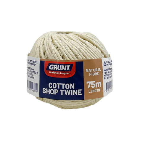 Grunt Cotton Shop Twine - 75m Natural Fibre - Ideal for DIY Gardening - SuperSaverAU - view 1