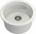 Turner Hastings Cuisine Round 47 Single Bowl Sink - Fine Fireclay, Gloss White, 27L - CUR47FS