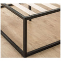 Zinus Joseph King Single Metal Bed Frame - 45cm Height, Wooden Slats, Black Steel - AU-FBMFB1ZC-18B