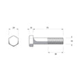 Zenith M16 x 75mm Hot Dip Galvanised Hex Head Bolt and Nut - 4.6 Grade Steel