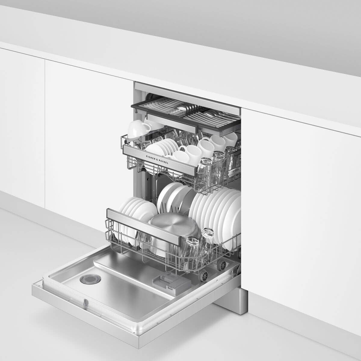 Fisher & Paykel 60cm Freestanding Dishwasher - 15 Place Settings - Stainless Steel - DW60FC3X3