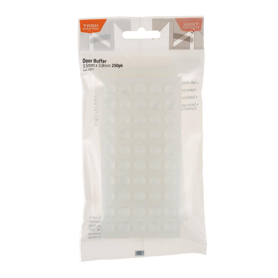 Taskmaster Door Buffer - 250 Pack - 9.5 x 3.8mm - Clear - Noise Reduction - SuperSaverAU - view 1