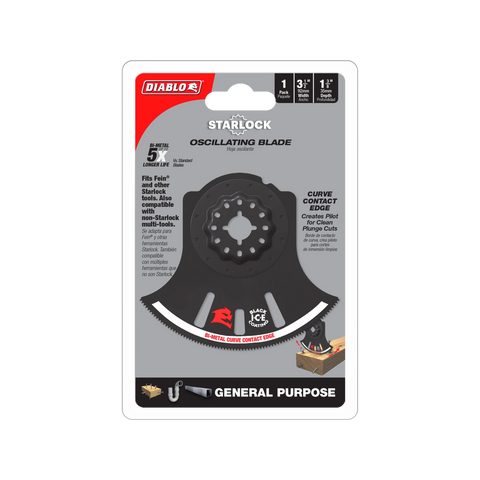Diablo 92mm Starlock Bi-Metal Multi Tool Blade - General Purpose Cuts - Black - SuperSaverAU - view 1