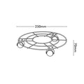 Eden 25cm Round Pot Plant Trolley, Wire, 25kg Capacity, Indoor & Outdoor