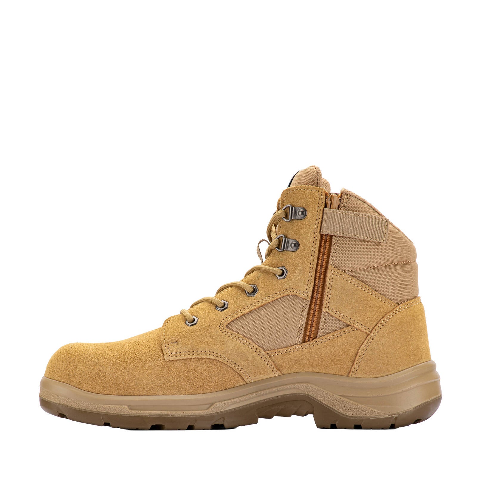 Bata Industrials Men's Bobcat Zip Side Safety Boot Steel Cap Leather Wheat UK Size 9