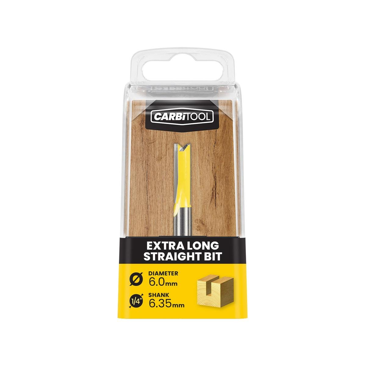 Carbitool 6mm TCT XL Extra Long Straight Router Bit - Tungsten Carbide - Precision Cutting - SuperSaverAU - view 1