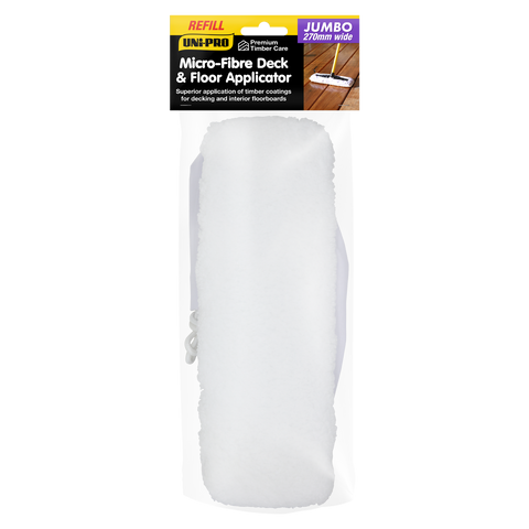Uni-Pro 270mm Jumbo Micro-Fibre Deck and Floor Applicator Refill Pad