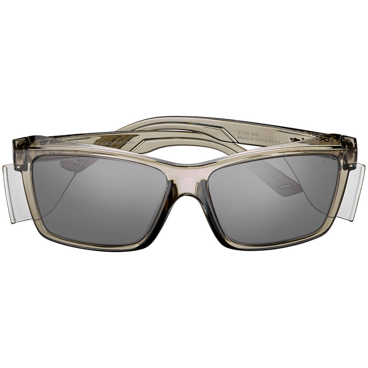 Bolle Safety STKS 420 Platinum Smoke Safety Glasses Anti-Fog UV Anti-Scratch